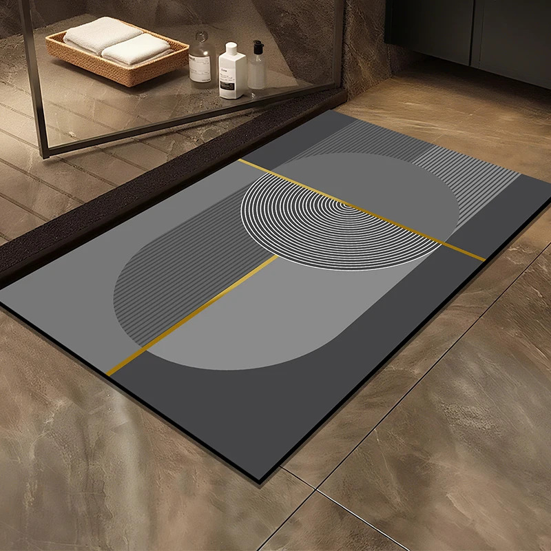 Bamboo Bath Mat - VIKAMA Luxury Diatomaceous Earth Anti-Slip Bath