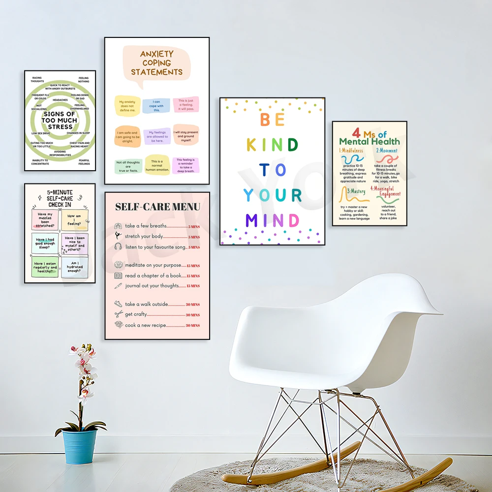 Self Care Check In Poster, Men - огляд і ціна Therapy Health And Wellness