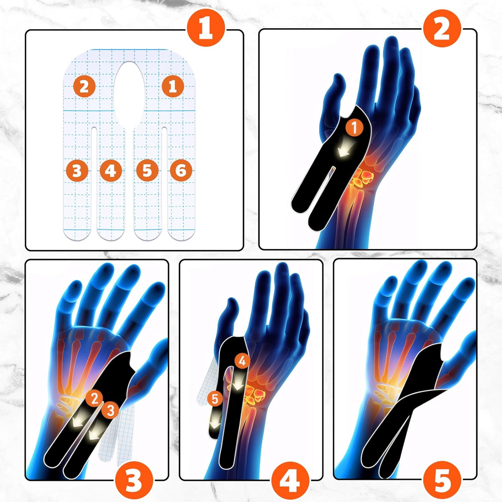 【5/10PCS] Precut Wrist Tape -  - огляд і ціна Sports Taping Precut