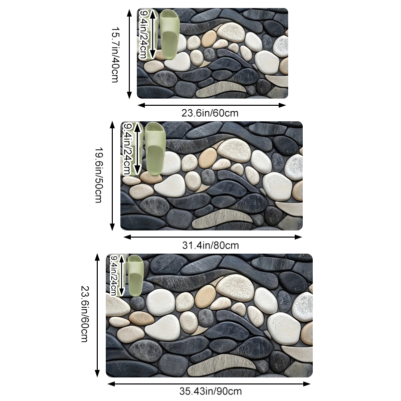 Pebble Pattern Diatomite Rug F - огляд і ціна Bamboo Bath Mat