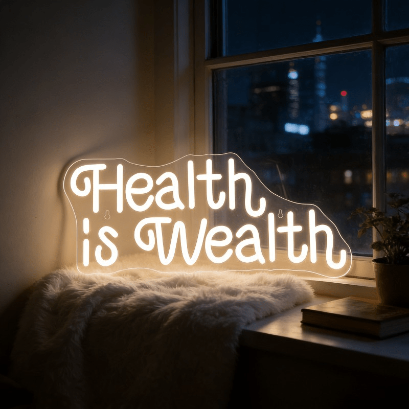 Health is Wealth Neon Sign LED - огляд і ціна Health Wellness Lifestyle