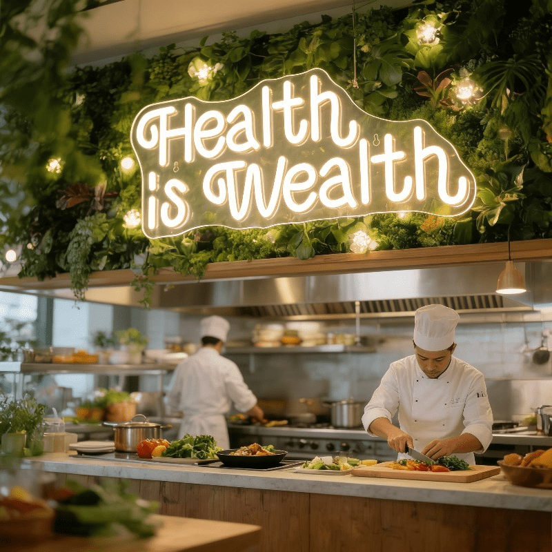 Health is Wealth Neon Sign LED - огляд і ціна Health Wellness Lifestyle